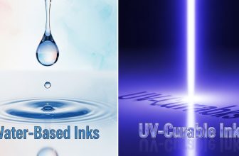 water-based and UV-curable inks
